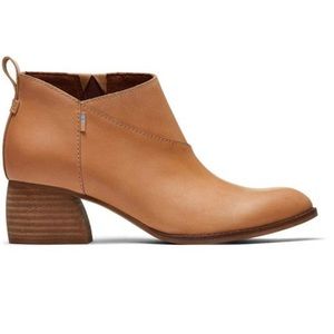 Toms Leilani Honey Leather Boot Sz 8.5 New